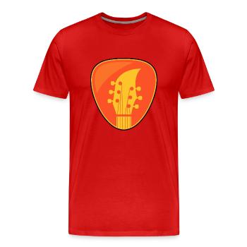 Gitarrist Plecktrum Geschenk Gitarrist - Männer Premium Bio T-Shirt - Rot - Vorne - Damien (186cm)