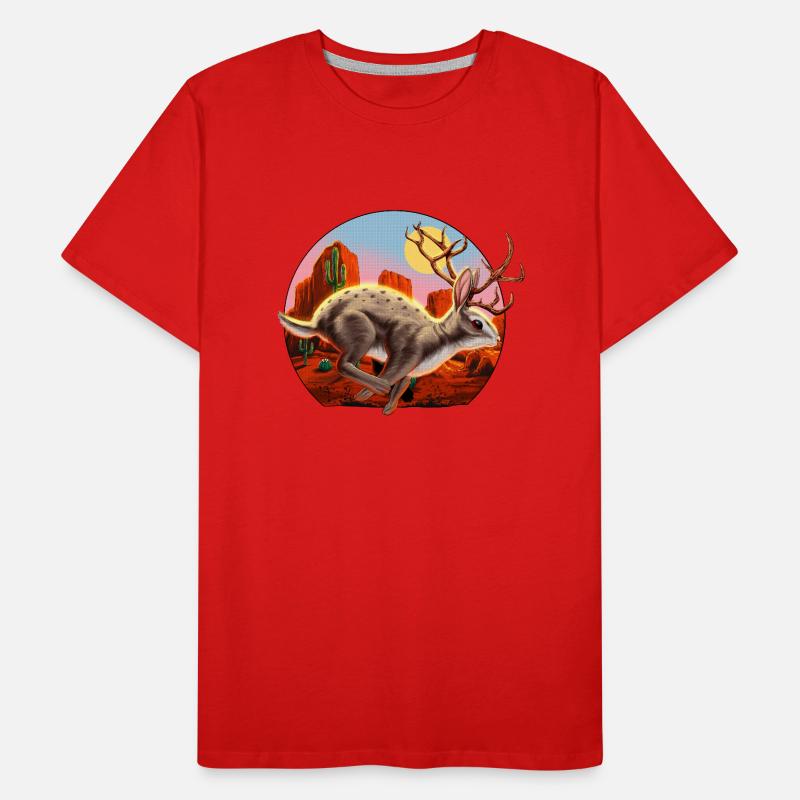 Jackalope Lapin cryptide T-shirt bio Premium Homme
