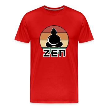 Zen - T-shirt bio Premium Homme - rouge - Devant - Damien (186cm)