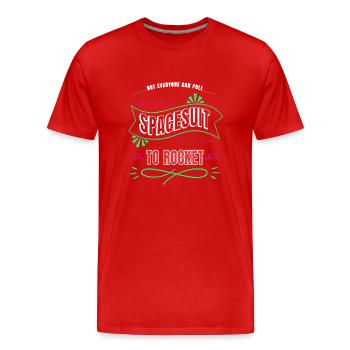 télescope citation anniversaire conspiration noël - T-shirt bio Premium Homme - rouge - Devant - Damien (186cm)