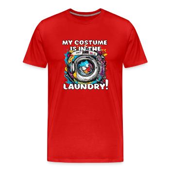 My costume is in the laundry! - Men's Premium Organic T-Shirt - red - Front - Damien (186cm)