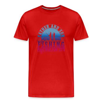 fisch, fisch, angeln, see, meer, angeln, fauna, exotisch - Männer Premium Bio T-Shirt - Rot - Vorne - Damien (186cm)