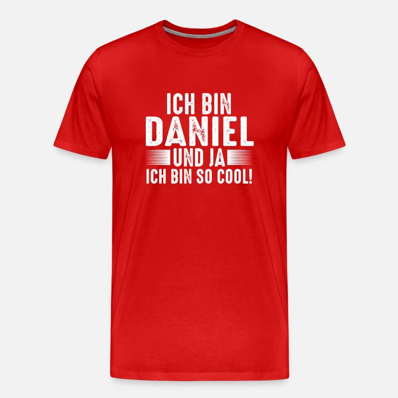 Vorname Daniel - Männer Premium Bio T-Shirt - Rot