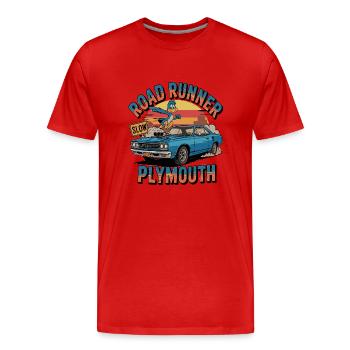 Vintage Plymouth s Road Runner 1968 Classique C - T-shirt bio Premium Homme - rouge - Devant - Damien (186cm)