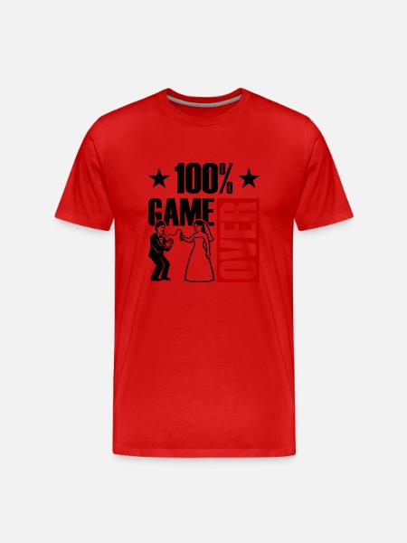 Game Over Newlyweds Funny - Men's Premium Organic T-Shirt - red