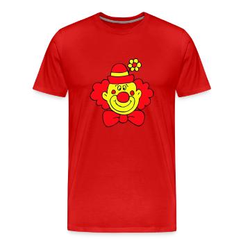 Clown, plus kasper, cirque, circus, des Manege, - T-shirt bio Premium Homme - rouge - Devant - Damien (186cm)