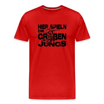 VOLLEYBALL Volleyballer Volleyball-Jungs - Männer Premium Bio T-Shirt - Rot - Vorne - Damien (186cm)