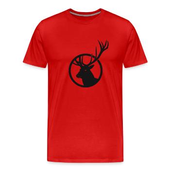 Deer - Men's Premium Organic T-Shirt - red - Front - Damien (186cm)