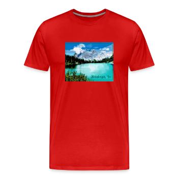 Obernberger See,landschaft,see,Tirol - Männer Premium Bio T-Shirt - Rot - Vorne - Damien (186cm)