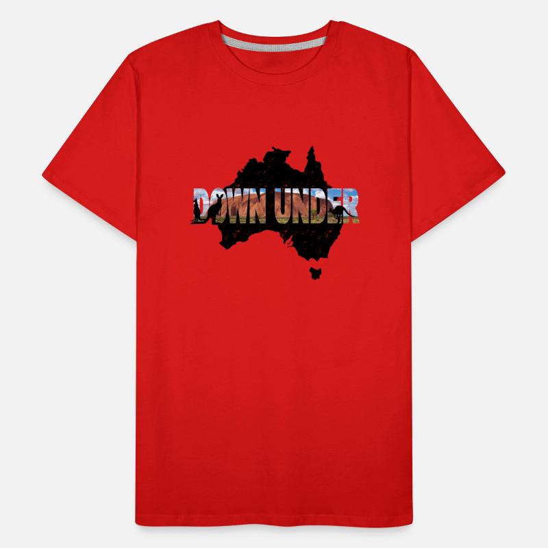 DOWN UNDER - Australie T-shirt bio Premium Homme