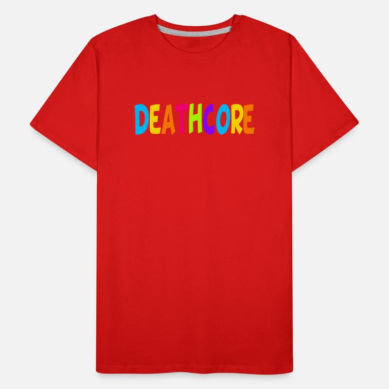 Lustige Deathcore Regenbogenfarben Metalhead Männer Premium Bio T-Shirt