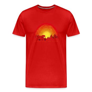 Camping life - Men's Premium Organic T-Shirt - red - Front - Damien (186cm)