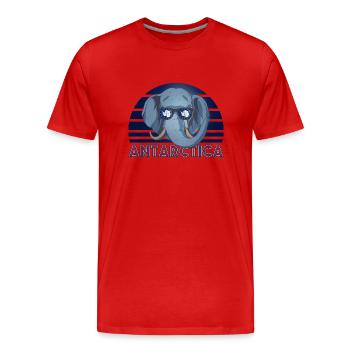 Antarctique - T-shirt bio Premium Homme - rouge - Devant - Damien (186cm)