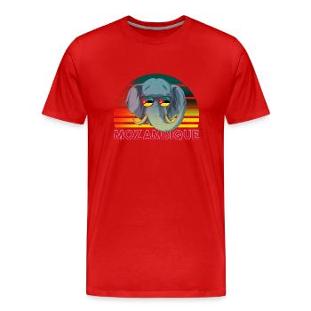 Mozambique - Men's Premium Organic T-Shirt - red - Front - Damien (186cm)