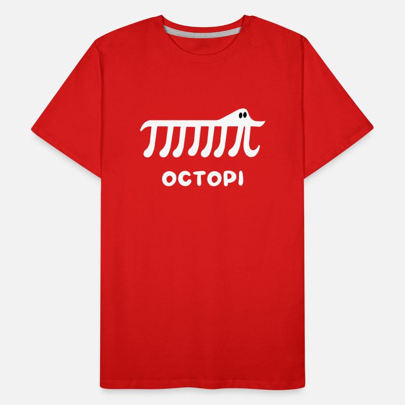 Funny Pi Math Design - Octopi math Men's Premium Organic T-Shirt