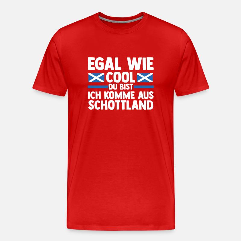 Schotten Schottisch Schottland - Männer Premium Bio T-Shirt - Rot