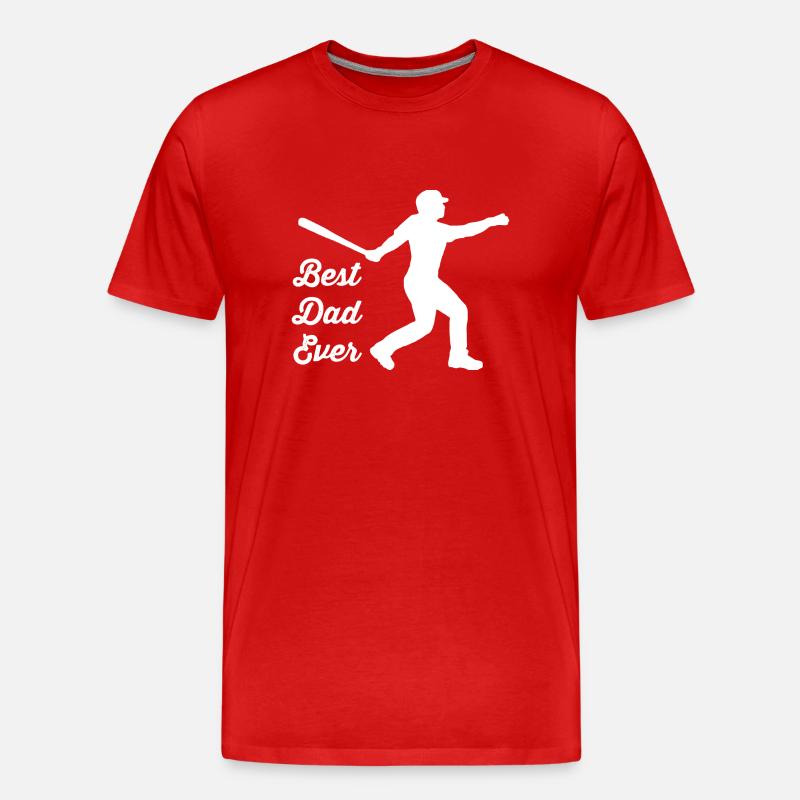Baseball - Männer Premium Bio T-Shirt - Rot