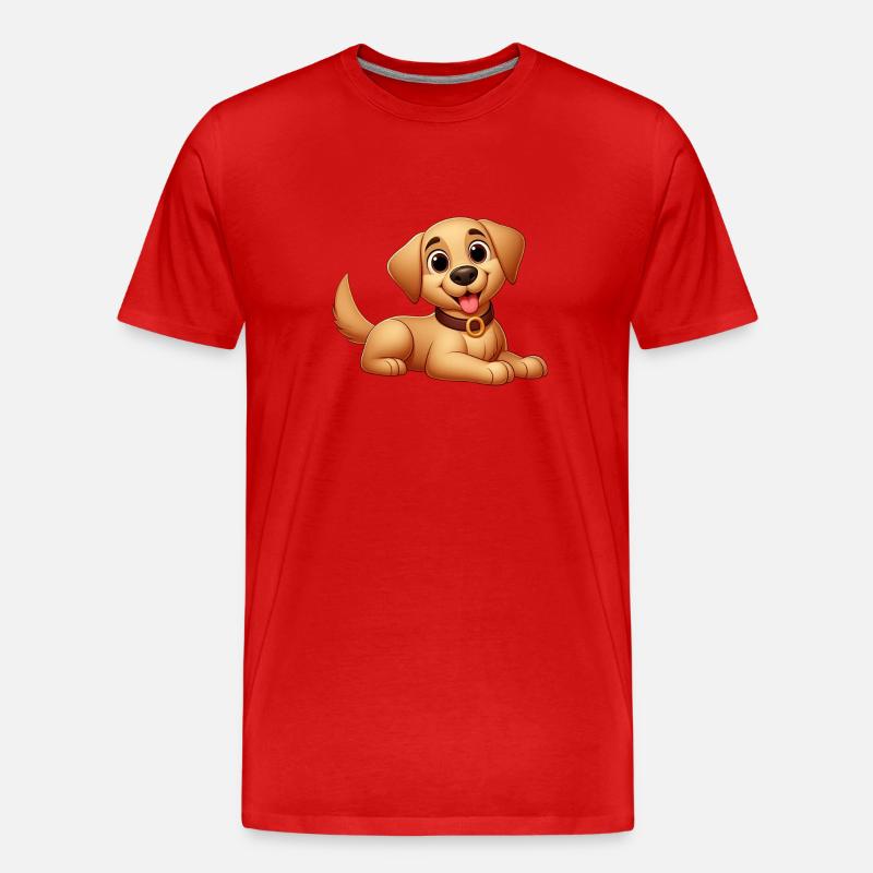 Labrador 10 - Männer Premium Bio T-Shirt - Rot