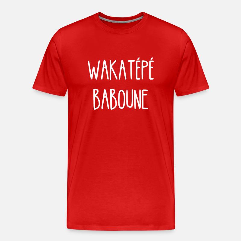 wakatépé baboune - T-shirt bio Premium Homme - rouge
