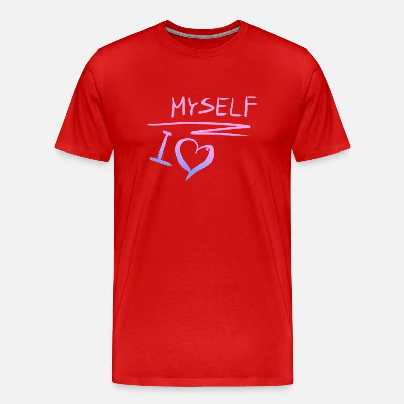 ich liebe mich selbstliebe herz - Männer Premium Bio T-Shirt - Rot