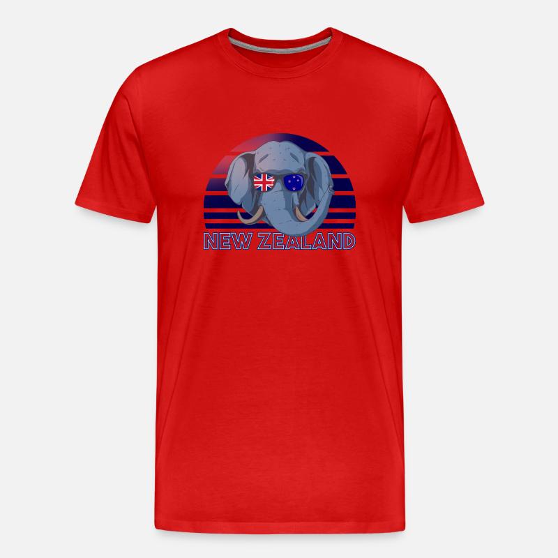 Neuseeland - Männer Premium Bio T-Shirt - Rot
