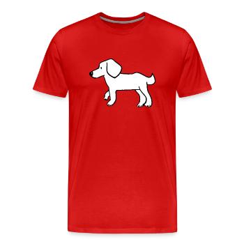 Hunddjurssymbol Husdjur - Organic T-shirt Ekologisk premium-T-shirt herr - röd - Fram - Damien (186cm)
