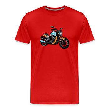 Motard Motard - T-shirt bio Premium Homme - rouge - Devant - Damien (186cm)