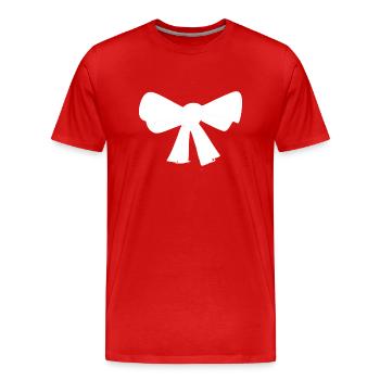 schleife symbol fliege - Männer Premium Bio T-Shirt - Rot - Vorne - Damien (186cm)