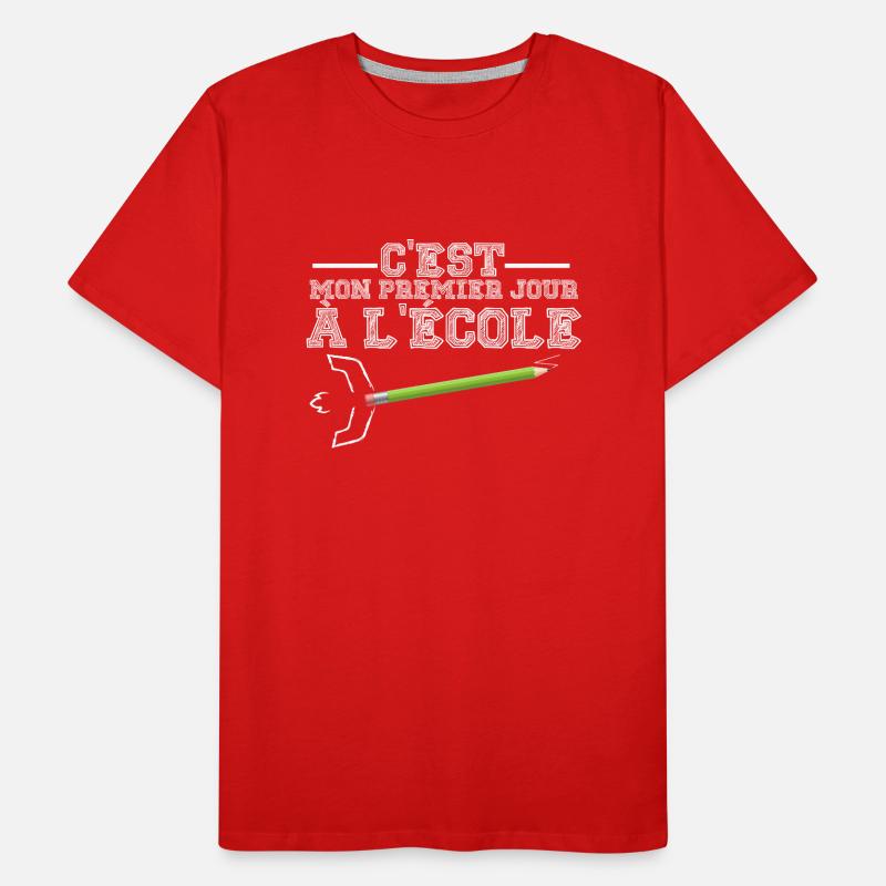 c'est mon premier jour à l'école T-shirt bio Premium Homme