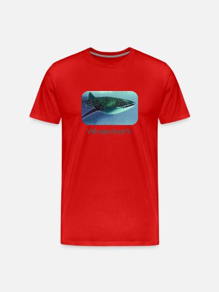 Whale Shark Walhai - Männer Premium Bio T-Shirt - Rot