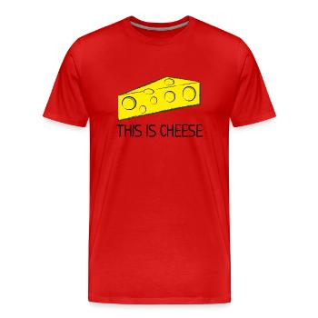 This is cheese - Männer Premium Bio T-Shirt - Rot - Vorne - Damien (186cm)