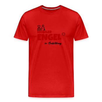 Mobiler Engel in Ausbildung - Männer Premium Bio T-Shirt - Rot - Vorne - Damien (186cm)