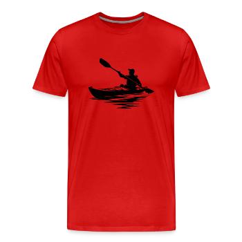 Kayak Boot Club für Wildwasser Touren - Männer Premium Bio T-Shirt - Rot - Vorne - Damien (186cm)
