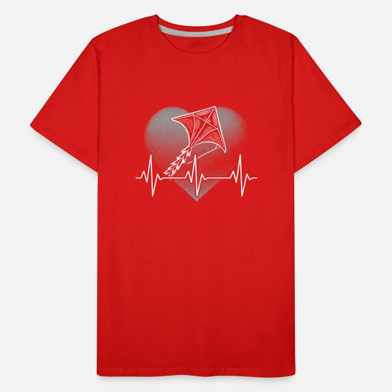 Kitesurfer Herzschlag Männer Premium Bio T-Shirt