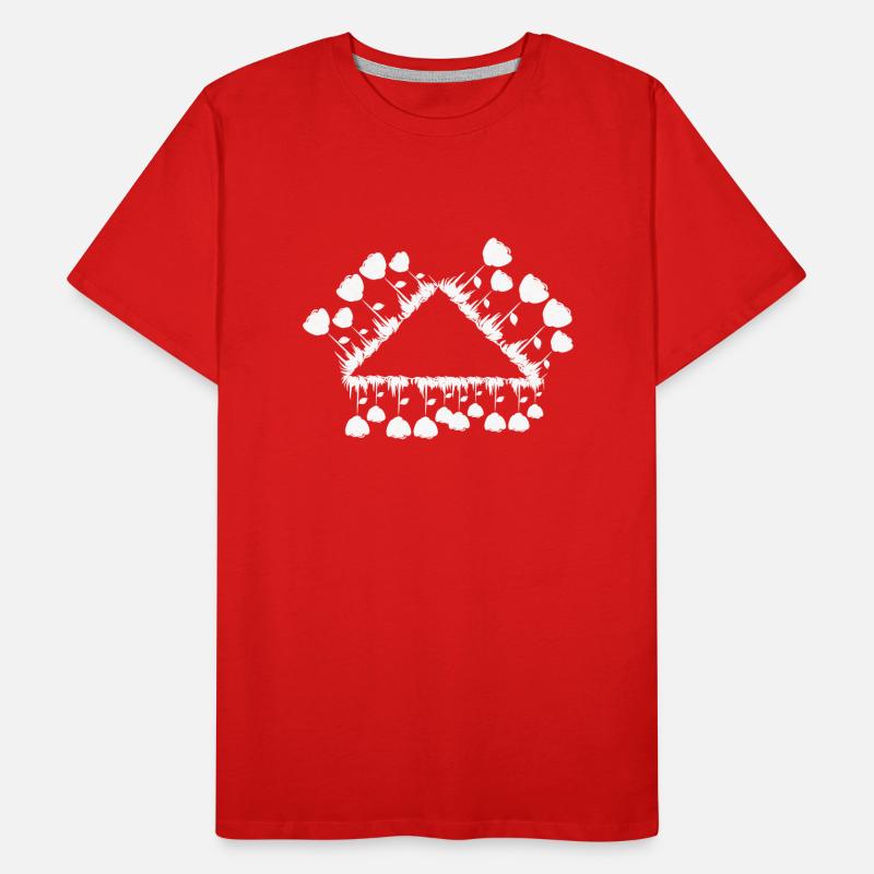 triangle fleurs roses symbole forme nature T-shirt bio Premium Homme