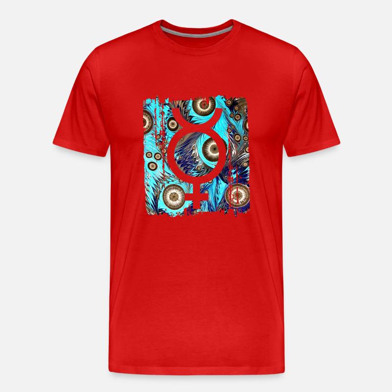 merkur e 268 - Männer Premium Bio T-Shirt - Rot