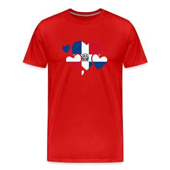 République dominicaine drapeau Dom Rep drapeau Voyage - T-shirt bio Premium Homme - rouge - Devant - Damien (186cm)