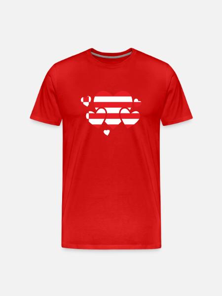 Bremen Flag Bremen Flag Heart - Men's Premium Organic T-Shirt - red