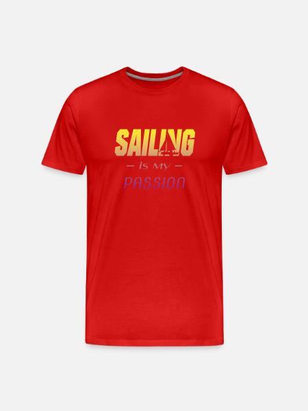 Segeln Segelboot Sailing - Männer Premium Bio T-Shirt - Rot