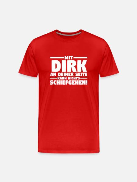 First name Dirk - Men's Premium Organic T-Shirt - red