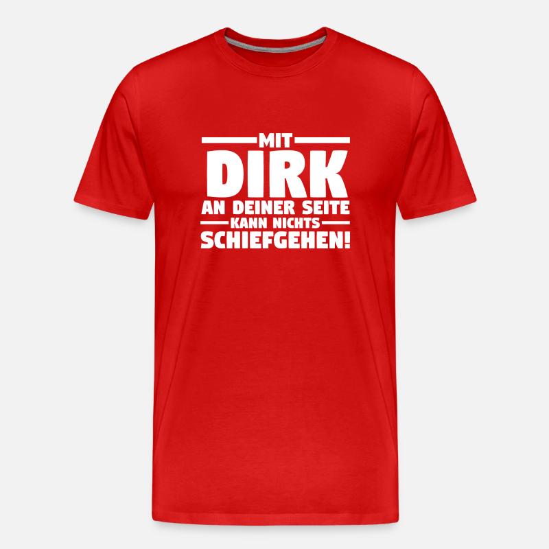 First name Dirk - Men's Premium Organic T-Shirt - red