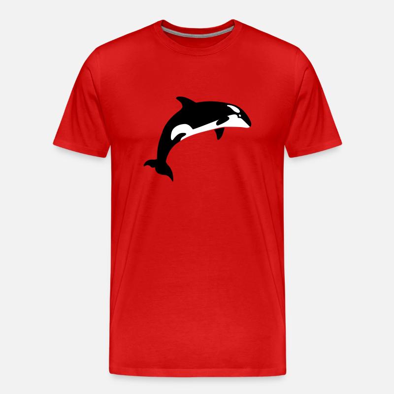 Wal - Männer Premium Bio T-Shirt - Rot