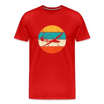 Segelflugzeug Pilot Segelflieger Segelfliegen - Männer Premium Bio T-Shirt - Rot - Vorne - Damien (186cm)