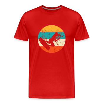 Kitesurfen Kiten Kiteboarding Kite Board - Männer Premium Bio T-Shirt - Rot - Vorne - Damien (186cm)
