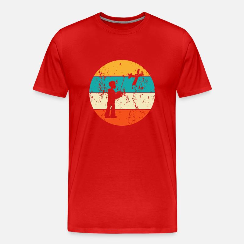Modellflug Modellflieger Modellflugzeug - Männer Premium Bio T-Shirt - Rot