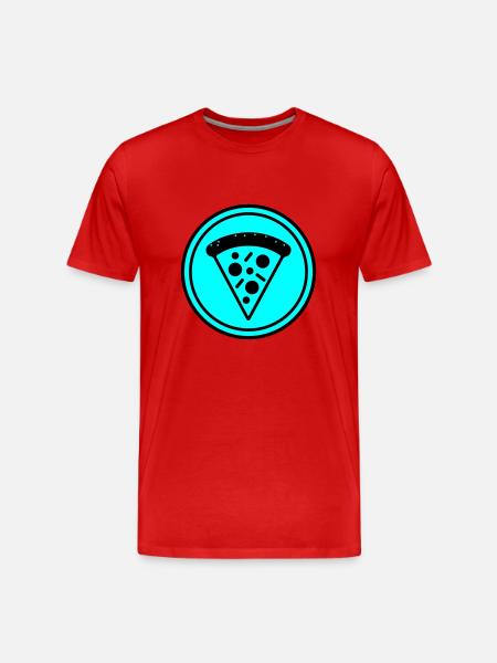 Pizza icon circle - Men's Premium Organic T-Shirt - red