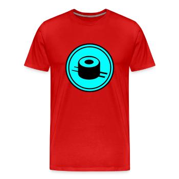 Sushi icon Kreis - Männer Premium Bio T-Shirt - Rot - Vorne - Damien (186cm)