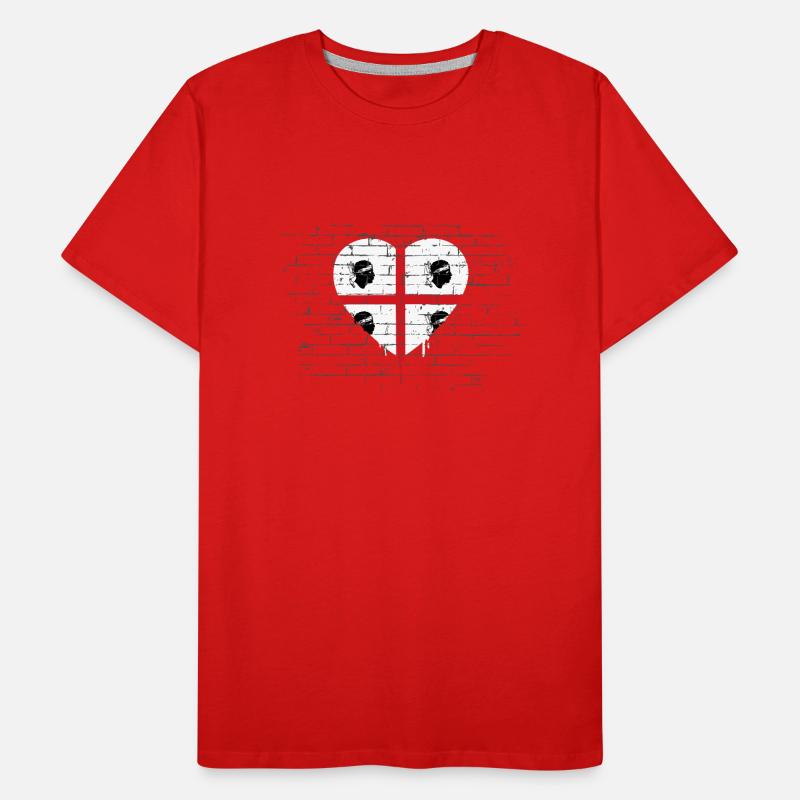 Drapeau de la Sardaigne Drapeau sarde Drapeau de la Sardaigne T-shirt bio Premium Homme