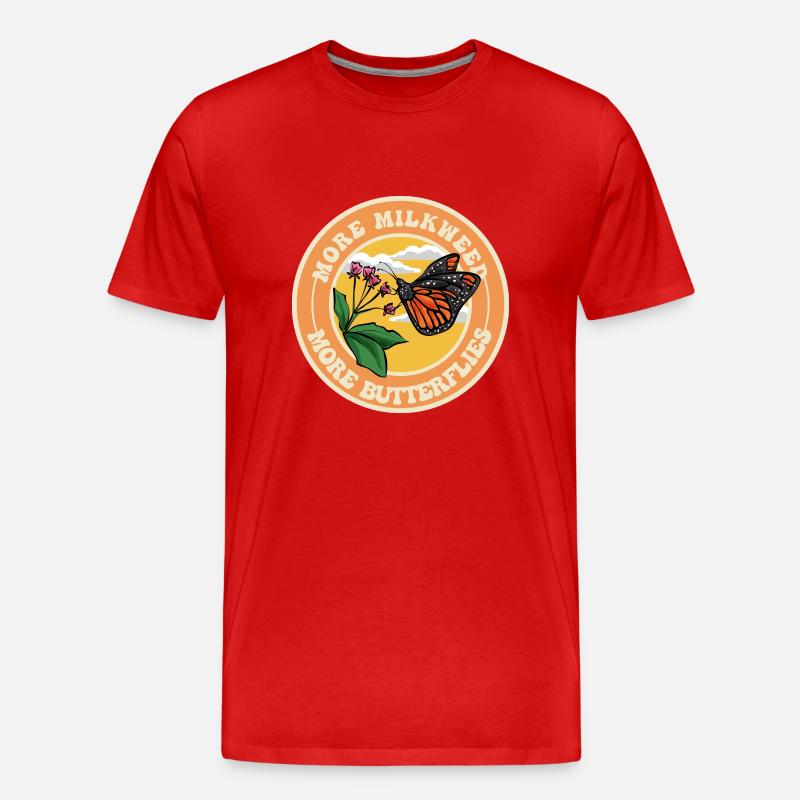 Monarque papillon monarque américain papillon monarque - T-shirt bio Premium Homme - rouge