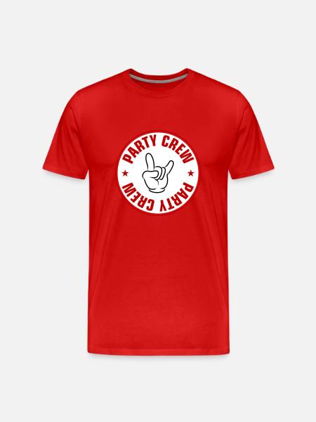 Party Team - Men's Premium Organic T-Shirt - red